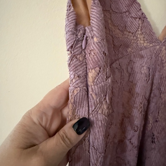 Free People Dangerous Love Lace Mini Dress, color Lilac Purple, size 6 - Picture 7 of 13
